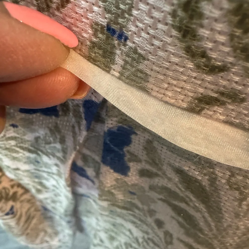 Tory Burch Cream Midi Dress with Blue and Pink Floral Embroidery 4 - Picture 6 of 11